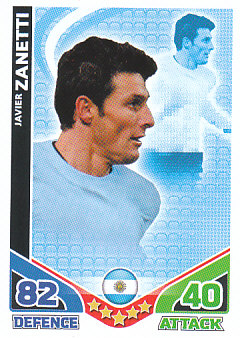 Javier Zanetti Argentina 2010 World Cup Match Attax #6